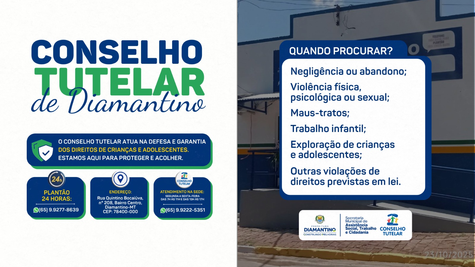 Saiba como o Conselho Tutelar de Diamantino atua na proteção de crianças e adolescentes